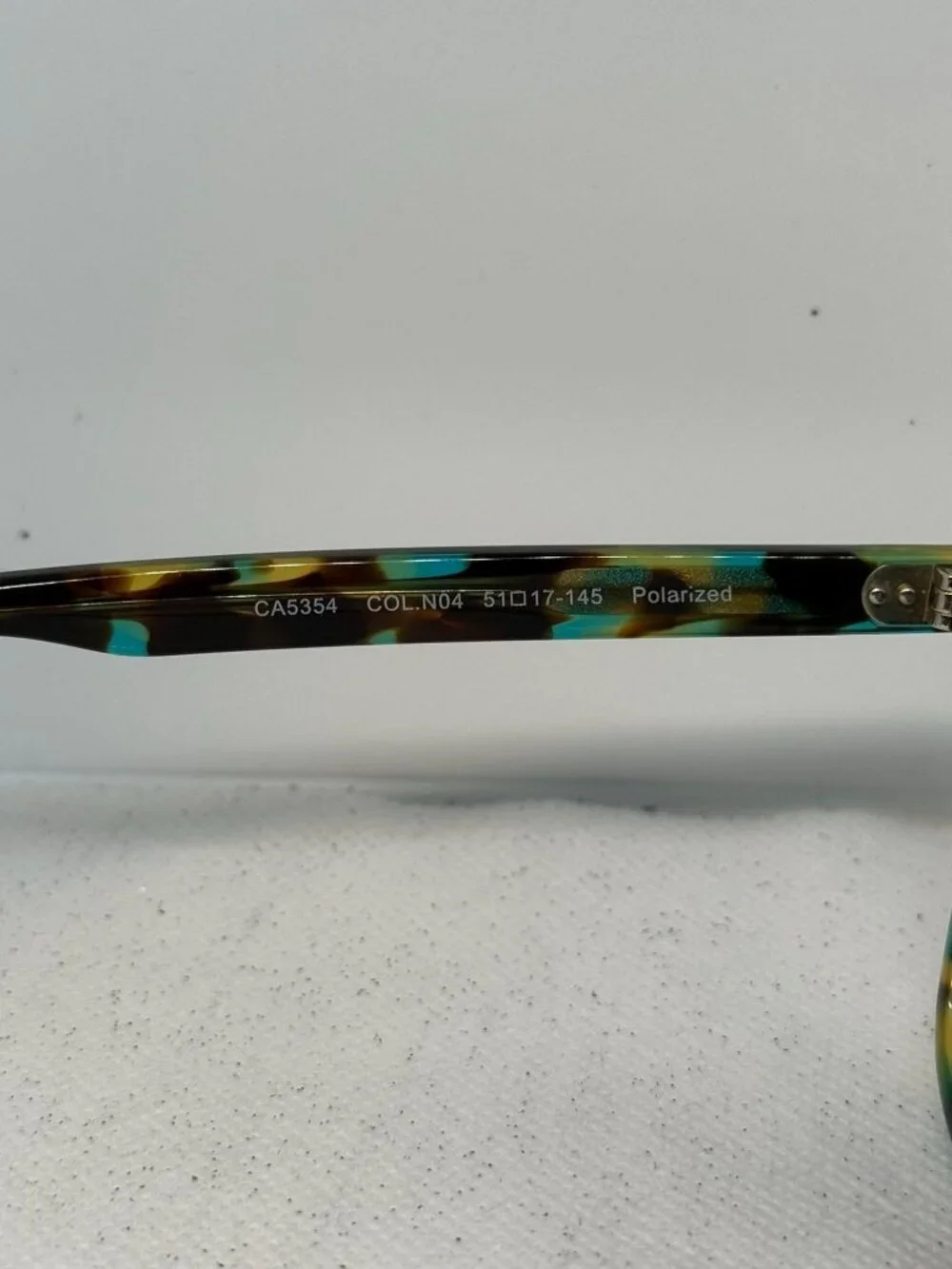 Carfia CA5354 Blue Green Tortoise Rectangular Acetate Sunglasses Col.N04
